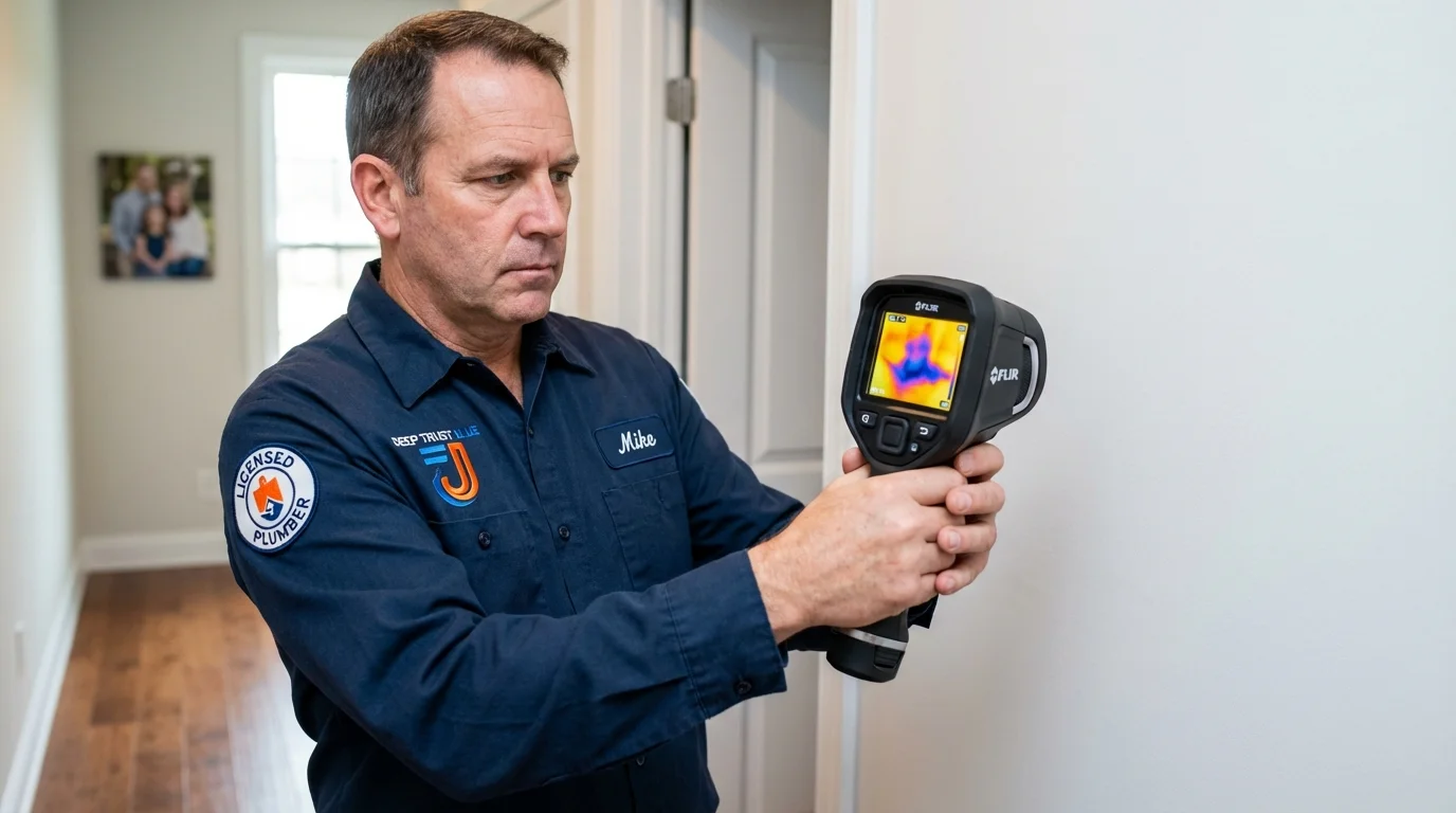 Thermal imaging leak detection by Johns Plumbing LLC in Connersville